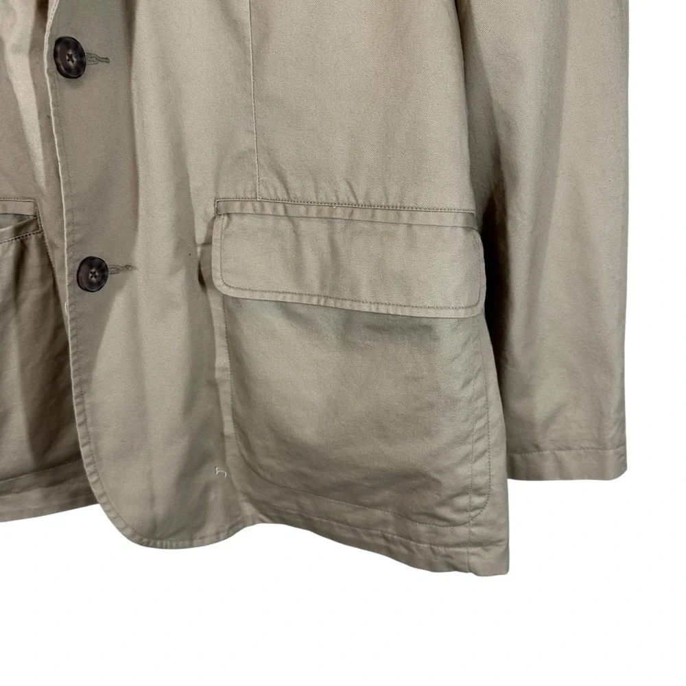 DULUTH Men's 3 XL 2 Button Sports Blazer Jacket Kahki Cotton